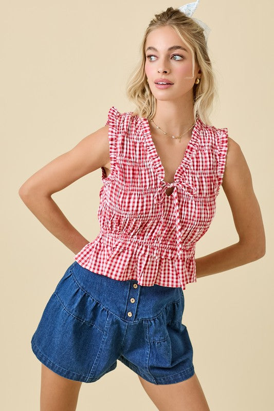 Ellie Mae Top- Red