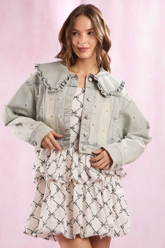 Piper Pearl Denim Jacket