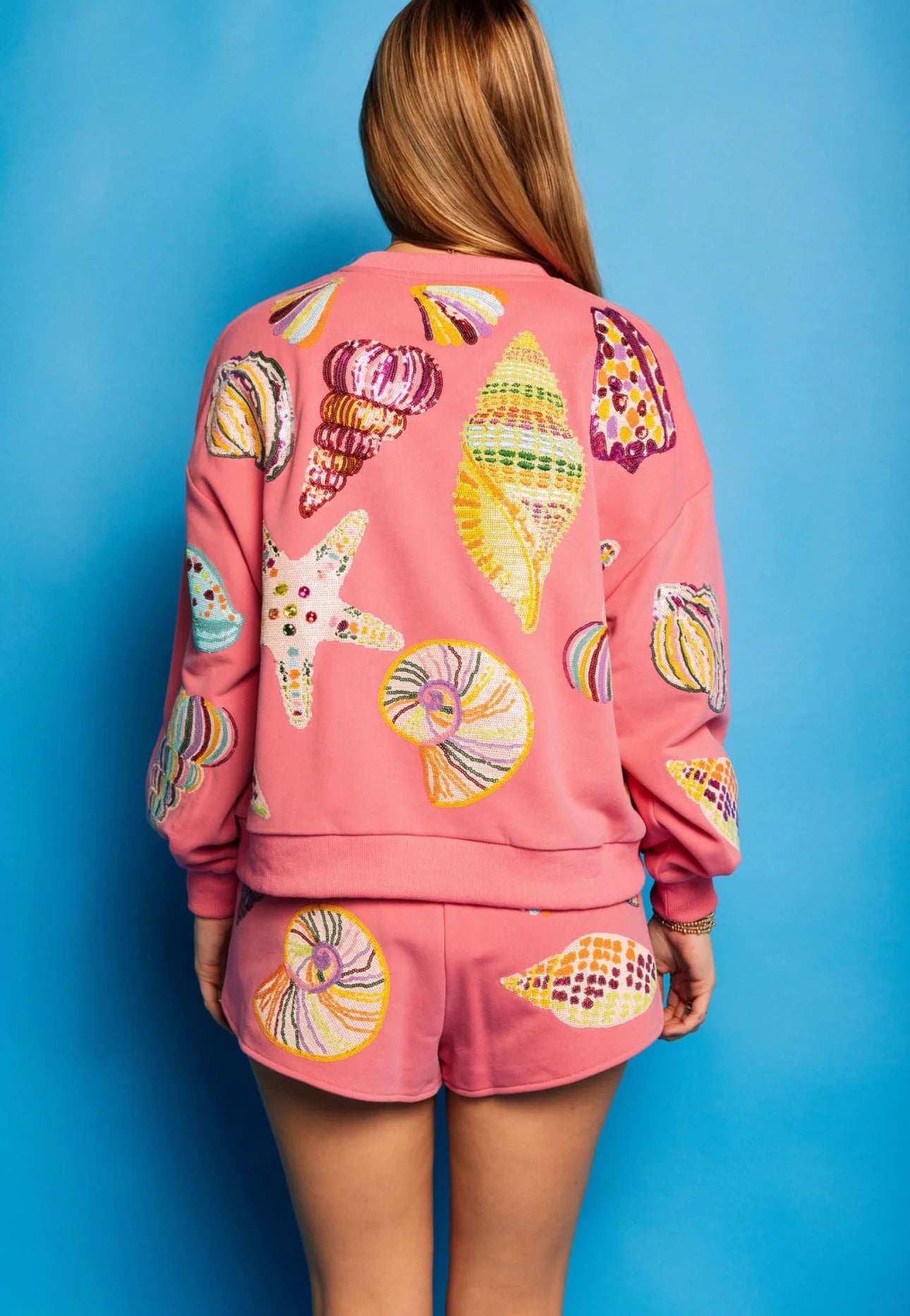 QOS Pink Multi Shell Sweatshirt