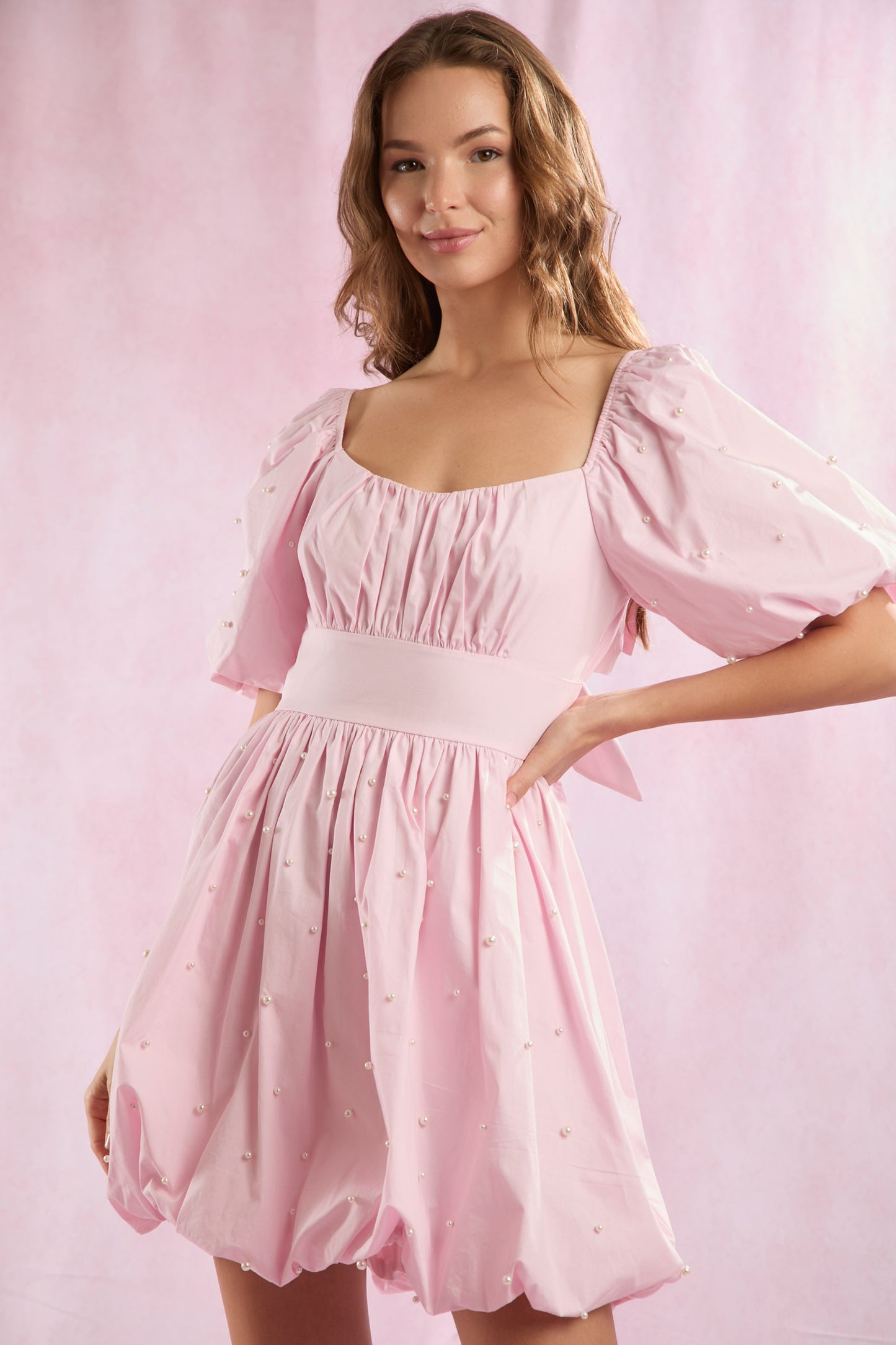 Juliette Pearl Bow Dress