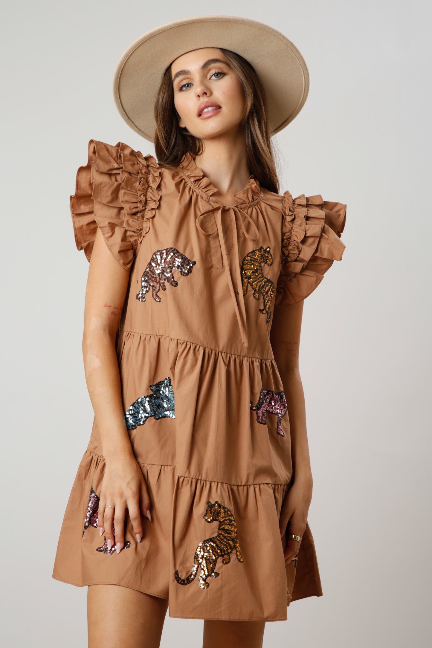Wild Side Dress- Cafe