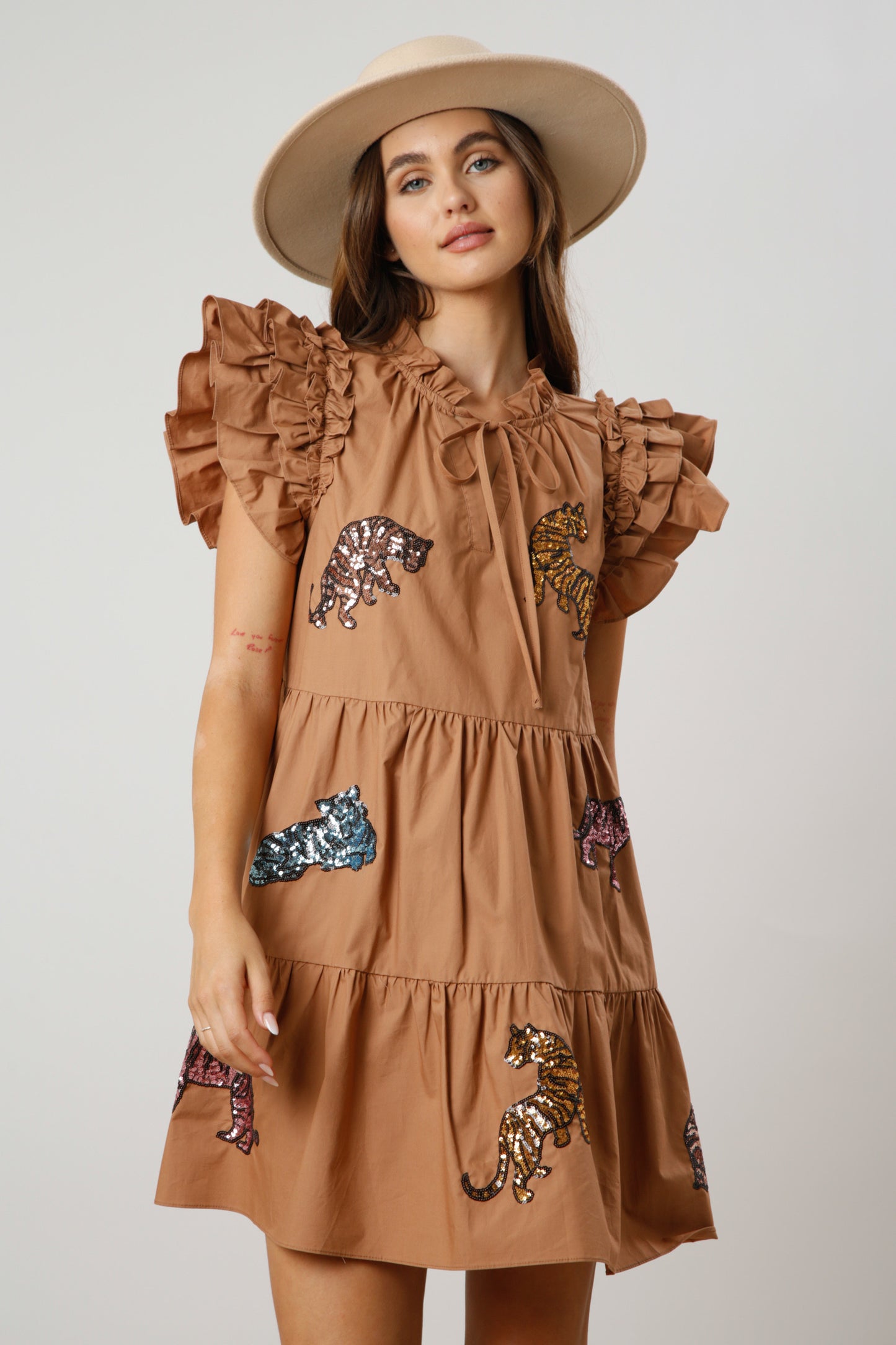 Wild Side Dress- Cafe