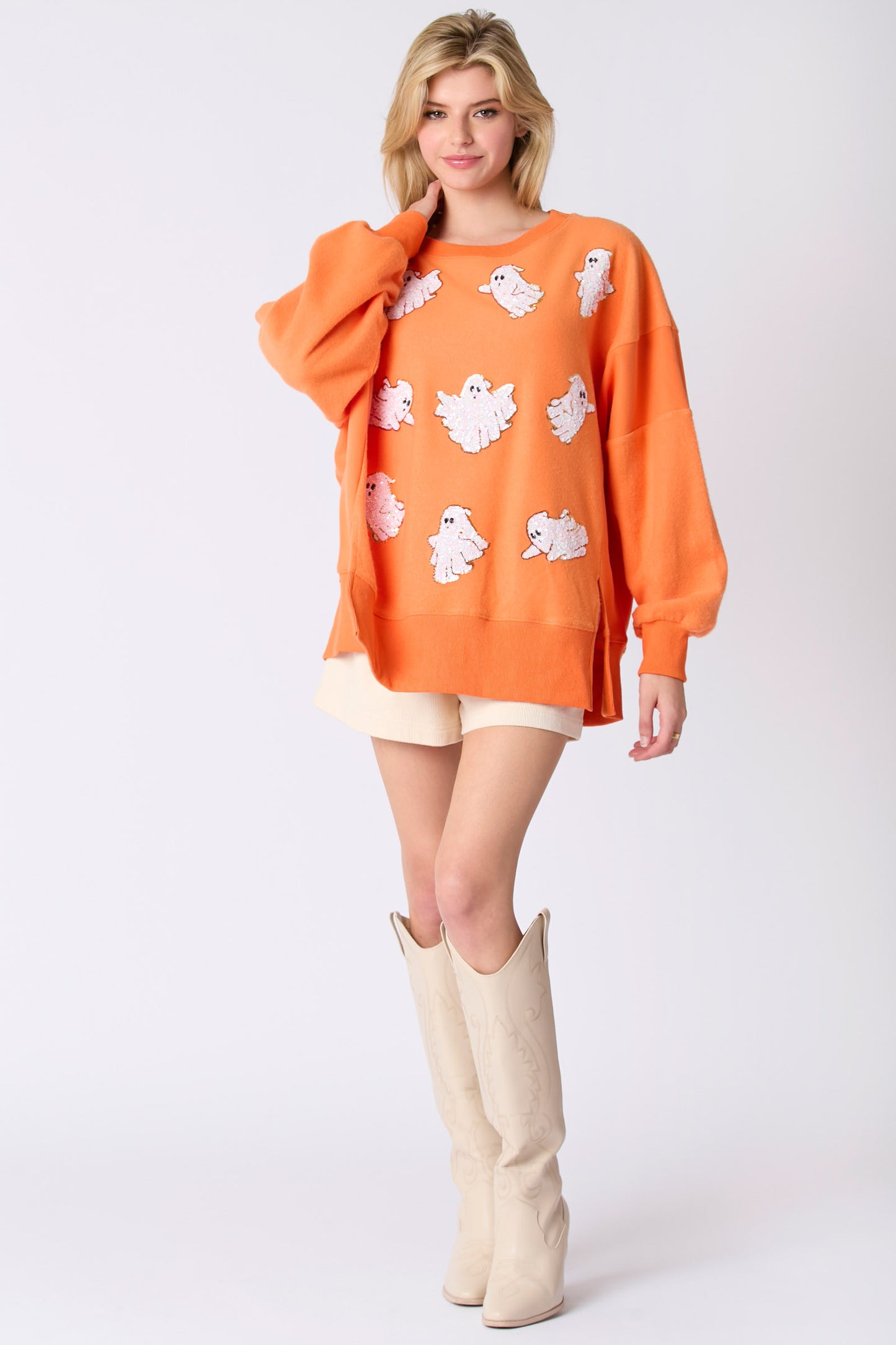 Sequin Ghost Super Soft Sweatshirt