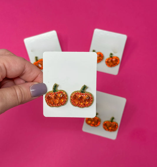 Halloween Mini Pumpkin Stud Earrings