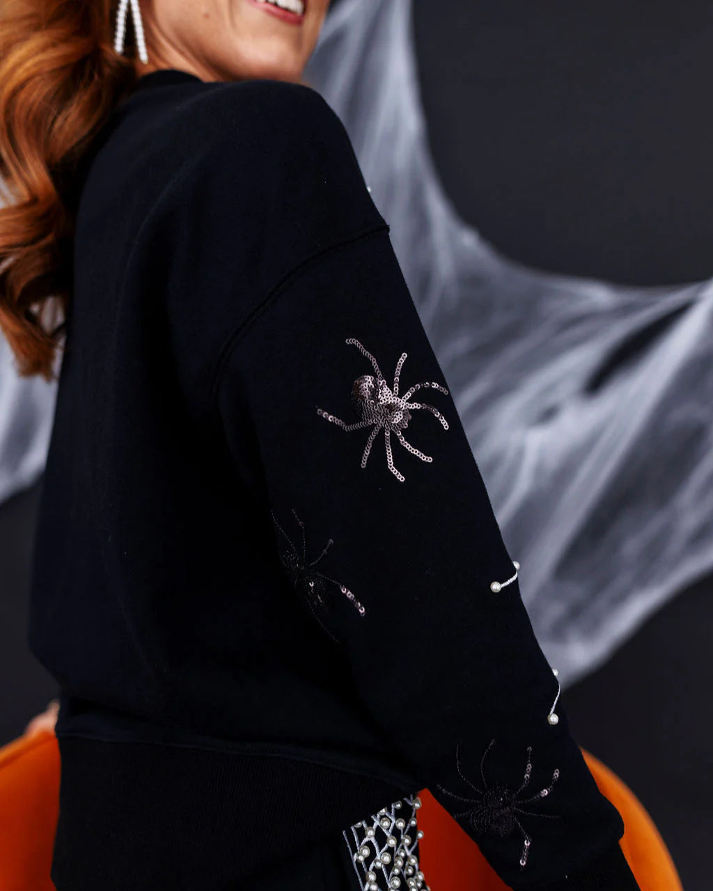 BC- Pearl Spider Webs Sweatshirt
