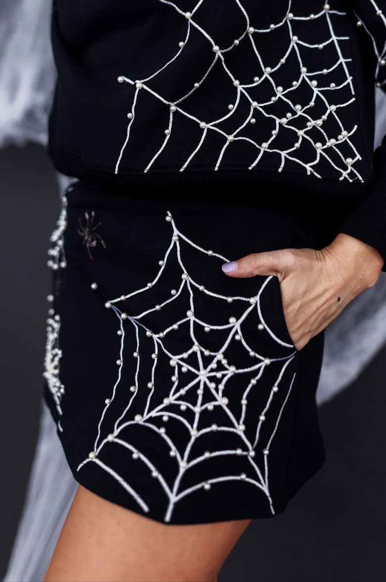 BC- Pearl Spider Webs Skort