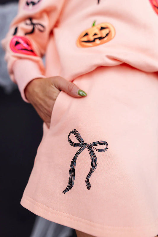 BC- Pink Skort with Black Bow