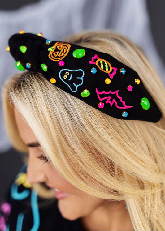 BC Headband- Neon Lights Trick or Treat Headband