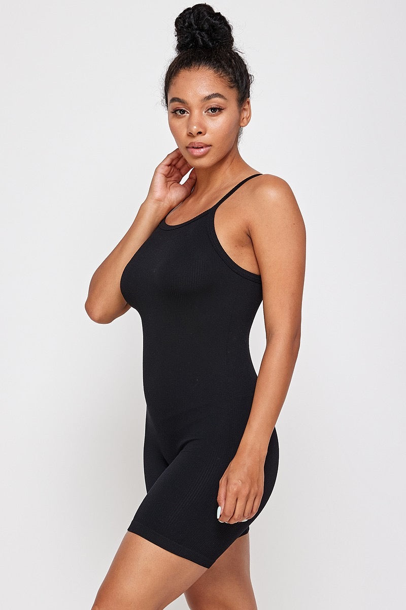 Thick Strap Biker Romper