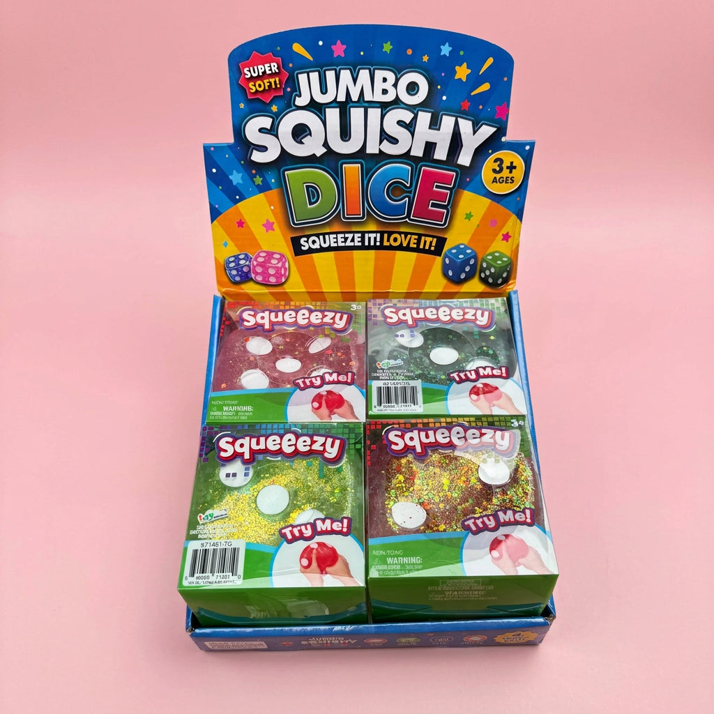 Jumbo Glitter Dice Squishy