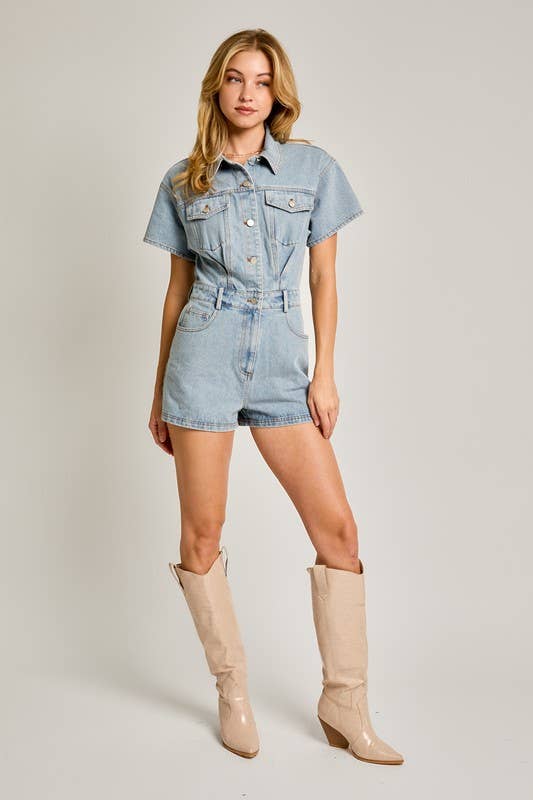 Nicolette Denim Romper
