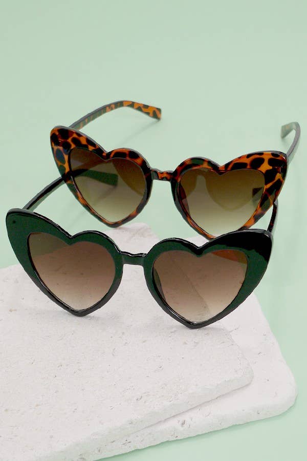 Heart Sunglasses- Black