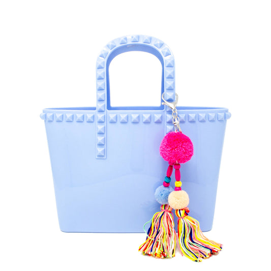 Girls Tiny Jelly Tote Bag: Baby Blue