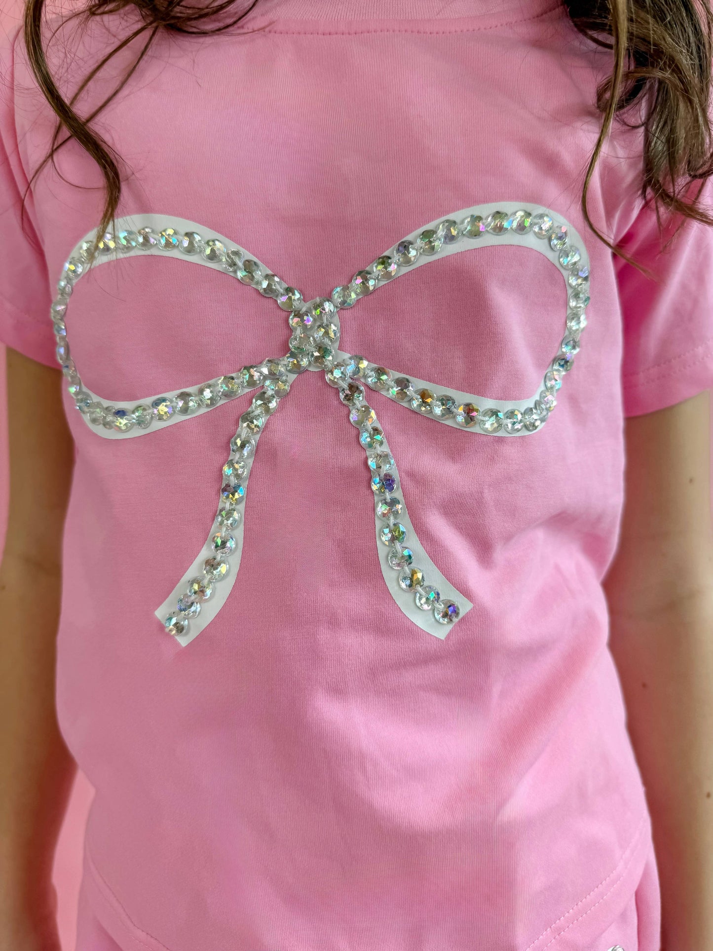 Girls Crystal Bow Set