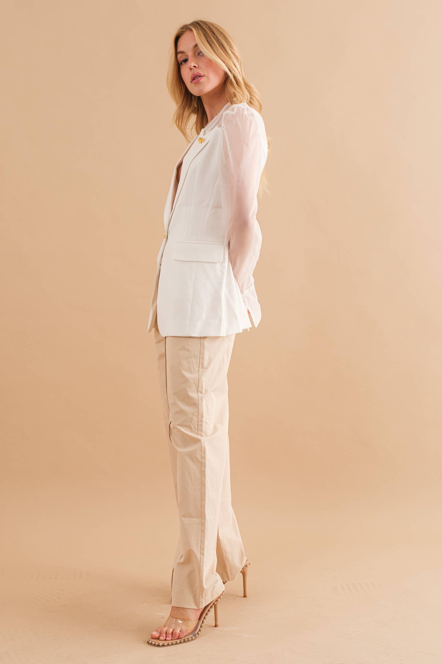 Cherie Organza Puff Blazer