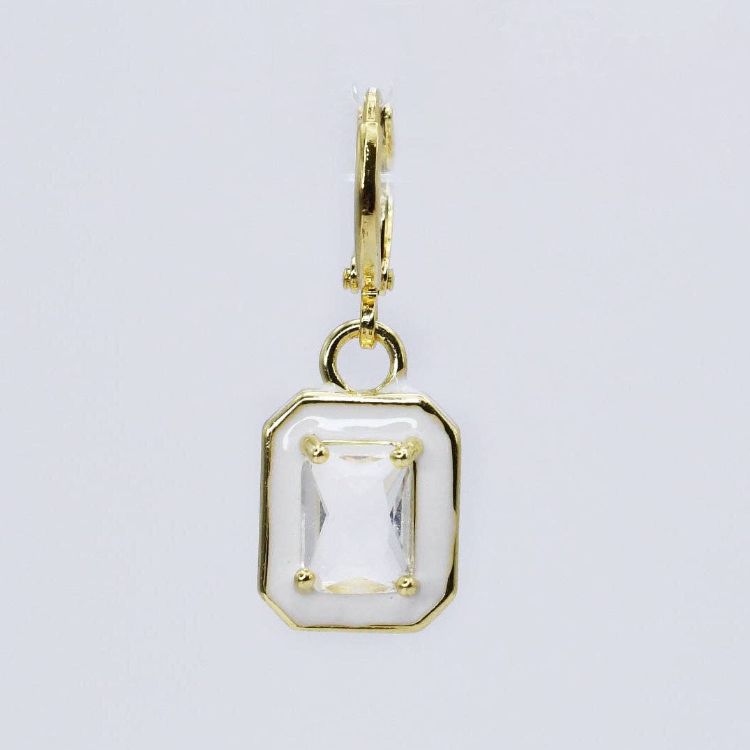 White Crystal Pendant Charm