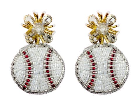Fancy Baseball Earrings
