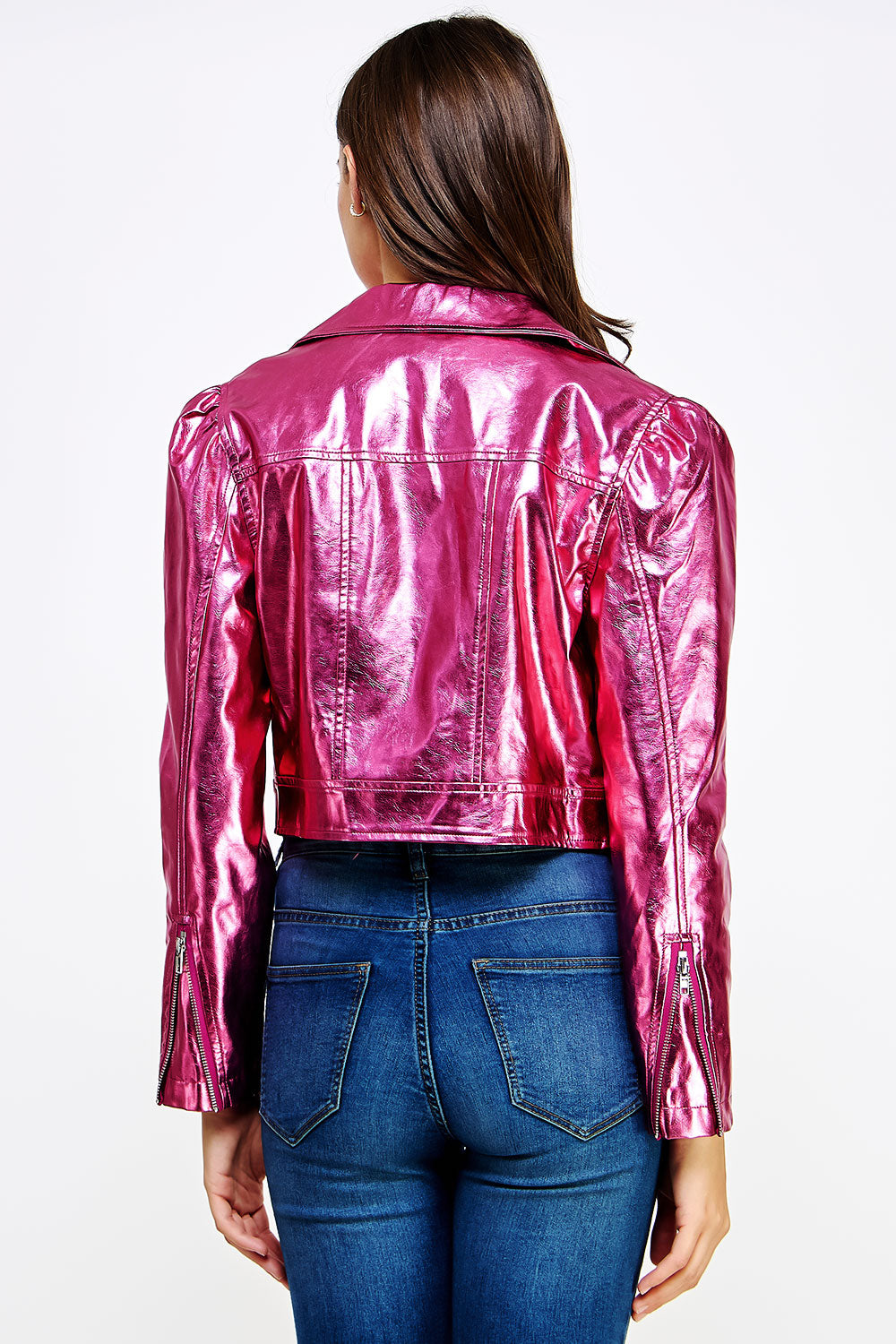 Margot Metallic Faux Leather Jacket