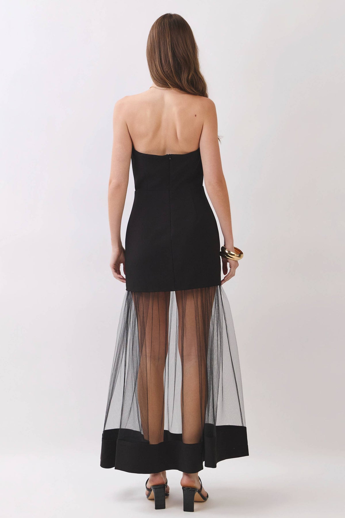 Anna Sheer Tulle Skirt Dress
