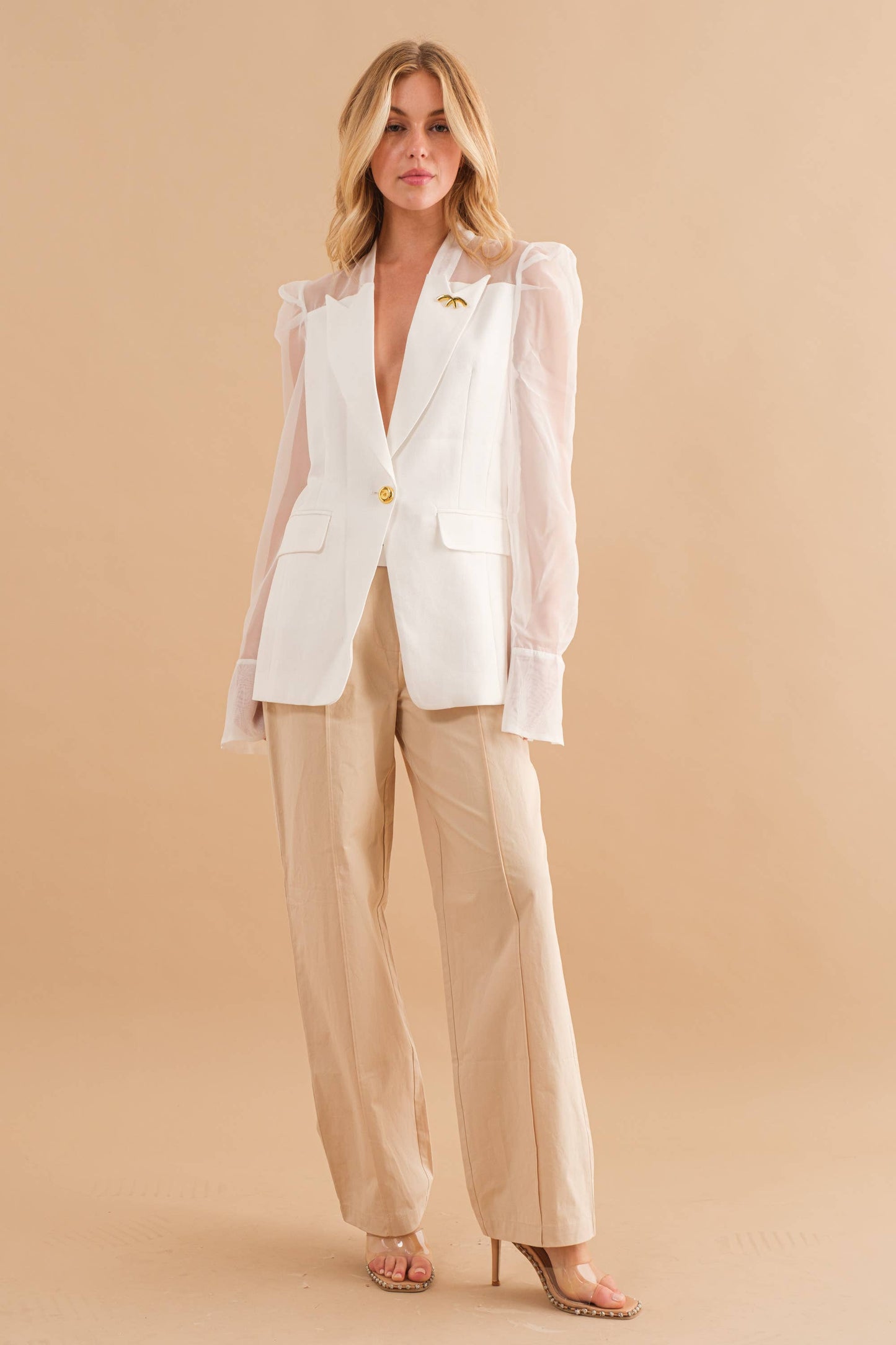 Cherie Organza Puff Blazer