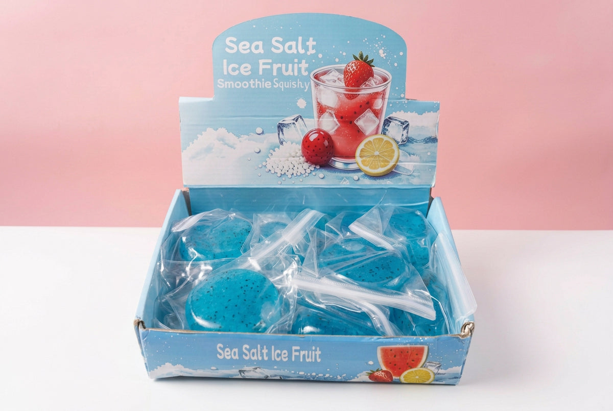 Blue Raspberry Icy Slushy Ball Squishy