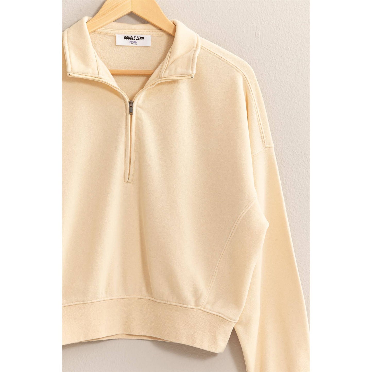 Kate Half-Zip Sweatshirt- Alpaca