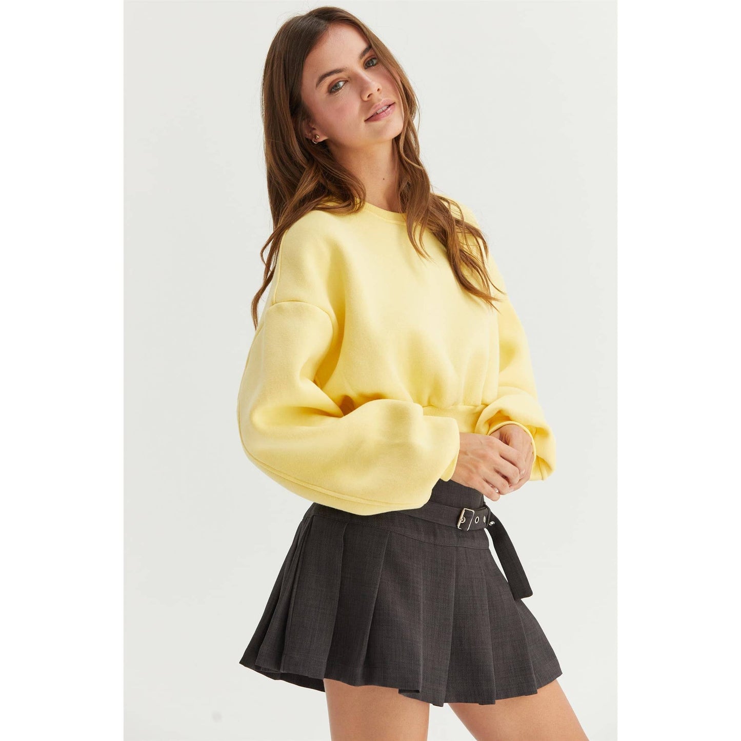 Banana Cream Cropped Sweatshirt