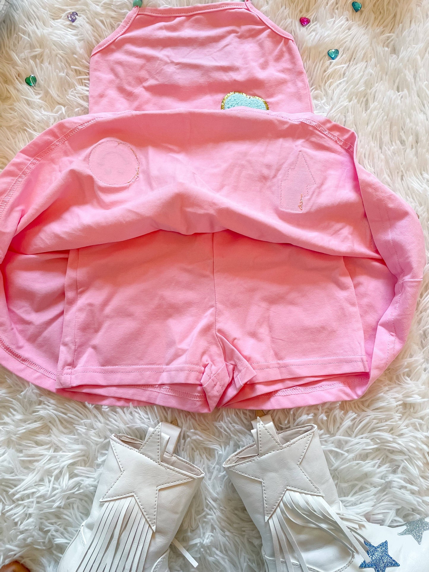 Girls Beaded Skort Set