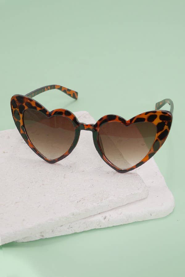 Heart Sunglasses- Tortoise