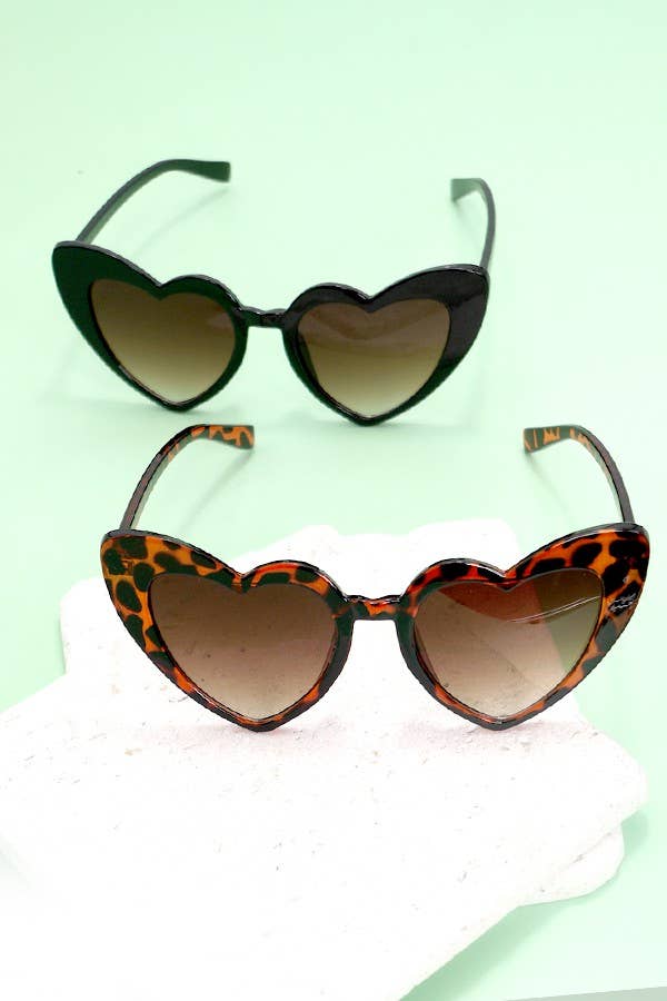 Heart Sunglasses- Tortoise