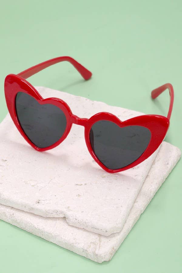 Heart Sunglasses- Red