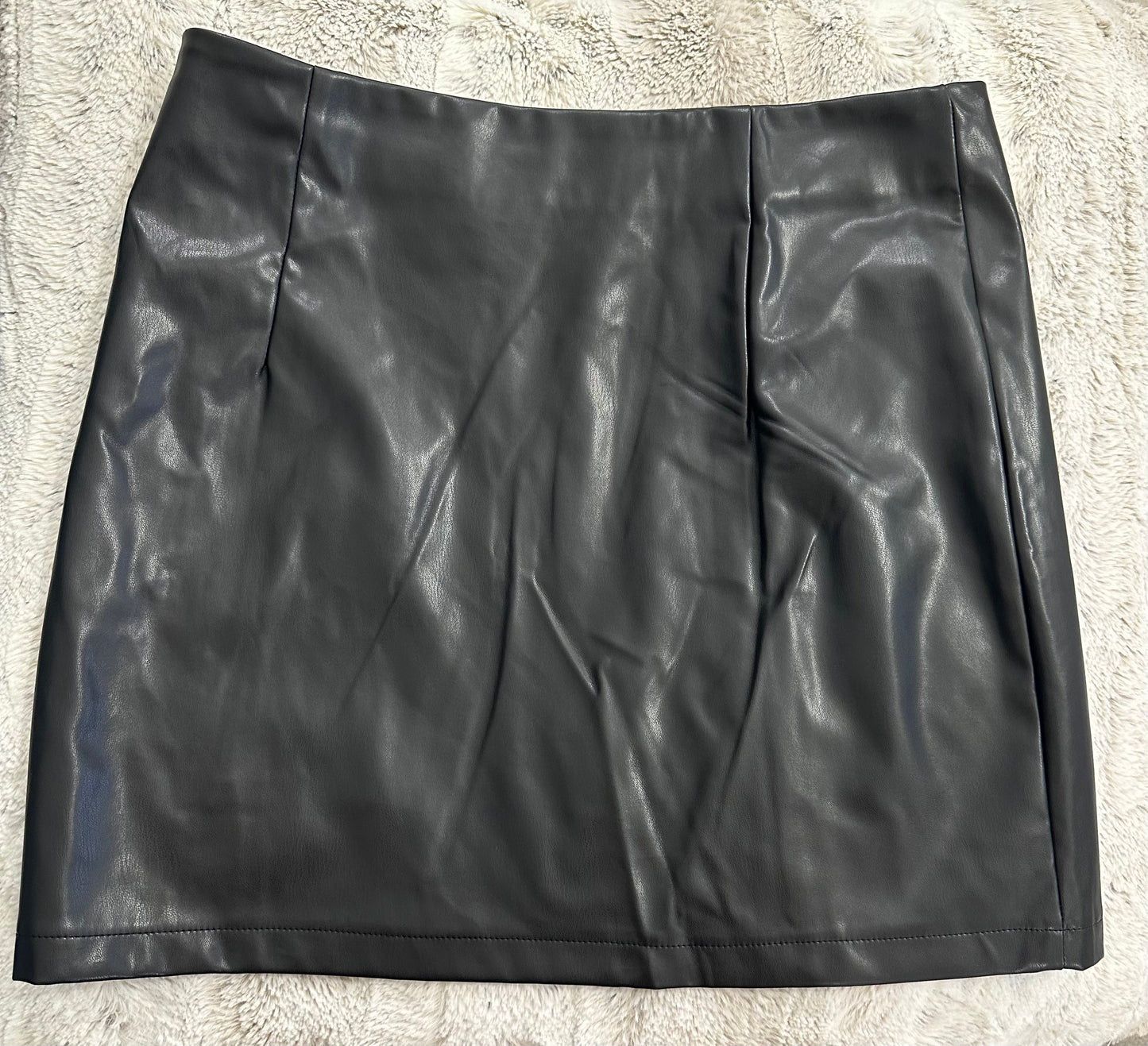 Raya Black Leather Mini