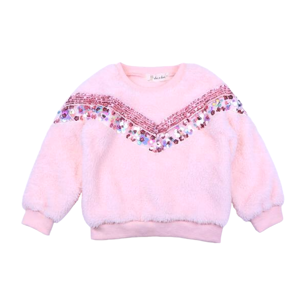 Lola Sequin Furry Sweatshirt