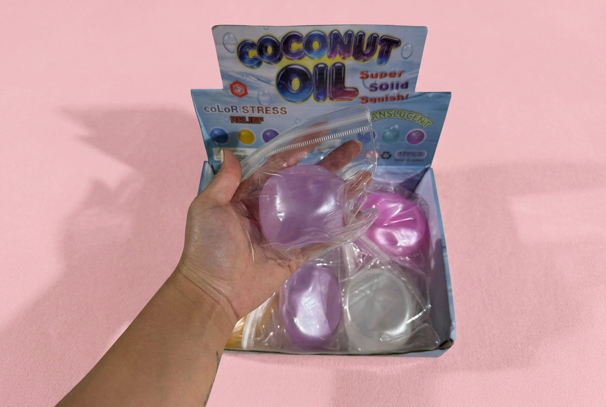 Coconut Oil Metallic Ball Squishy
