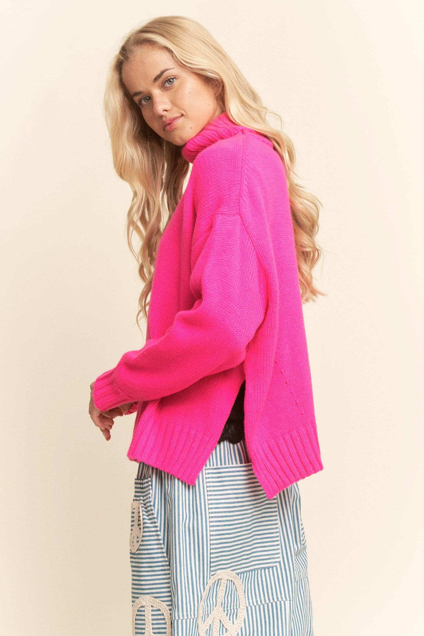 Minka Sweater- Fuschia