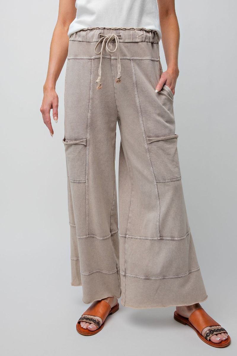 Francie French Terry Pants- Mushroom