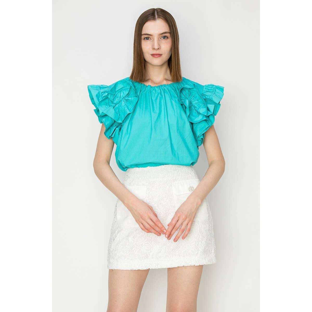 Connor Ruffle Sleeve Top