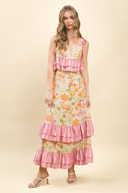 Pippa Floral Striped Set