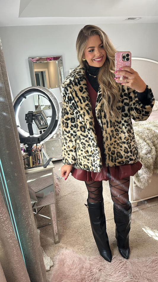 Dolores Leopard Fur Coat