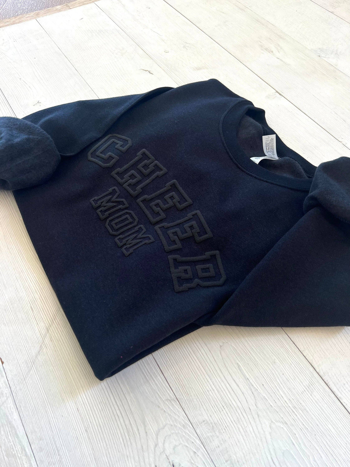 Embossed Cheer Mom Sweatshirt