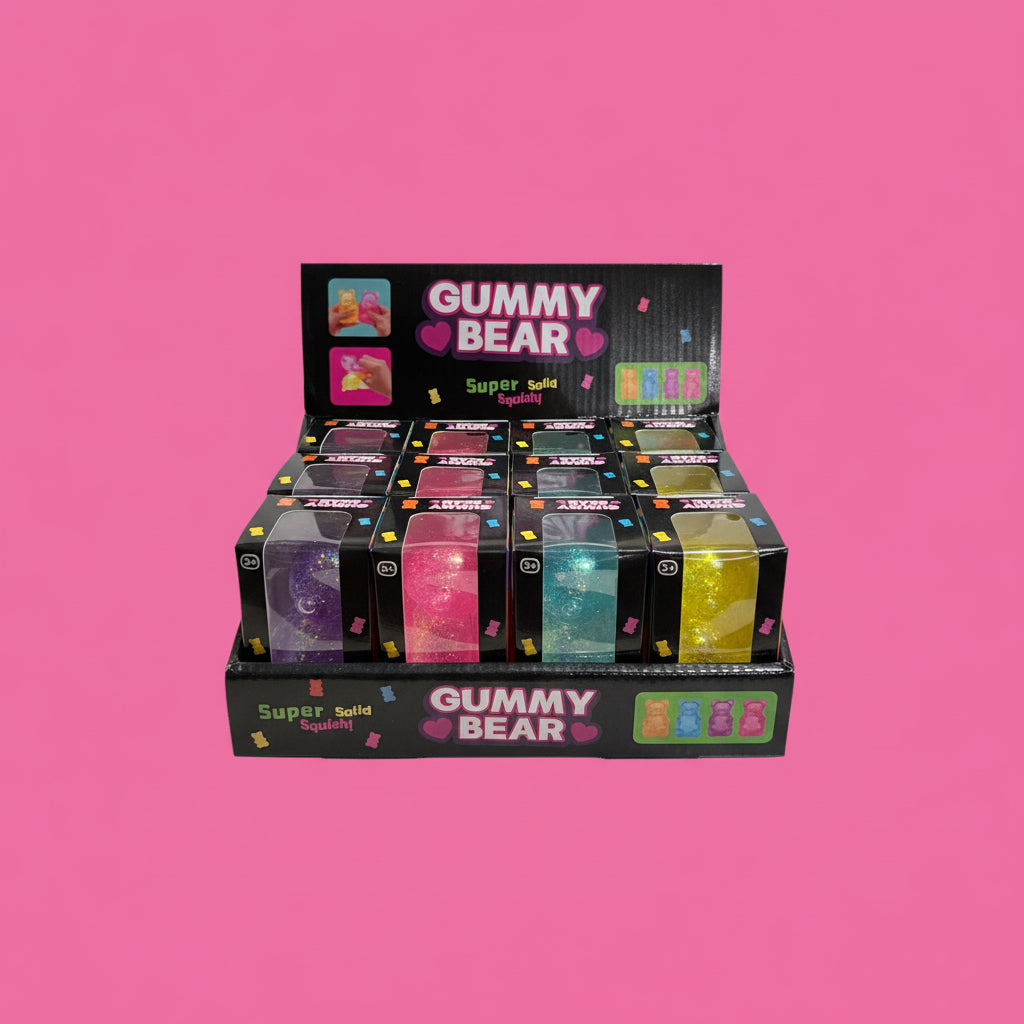 Glitter Gummy Bear Squishy