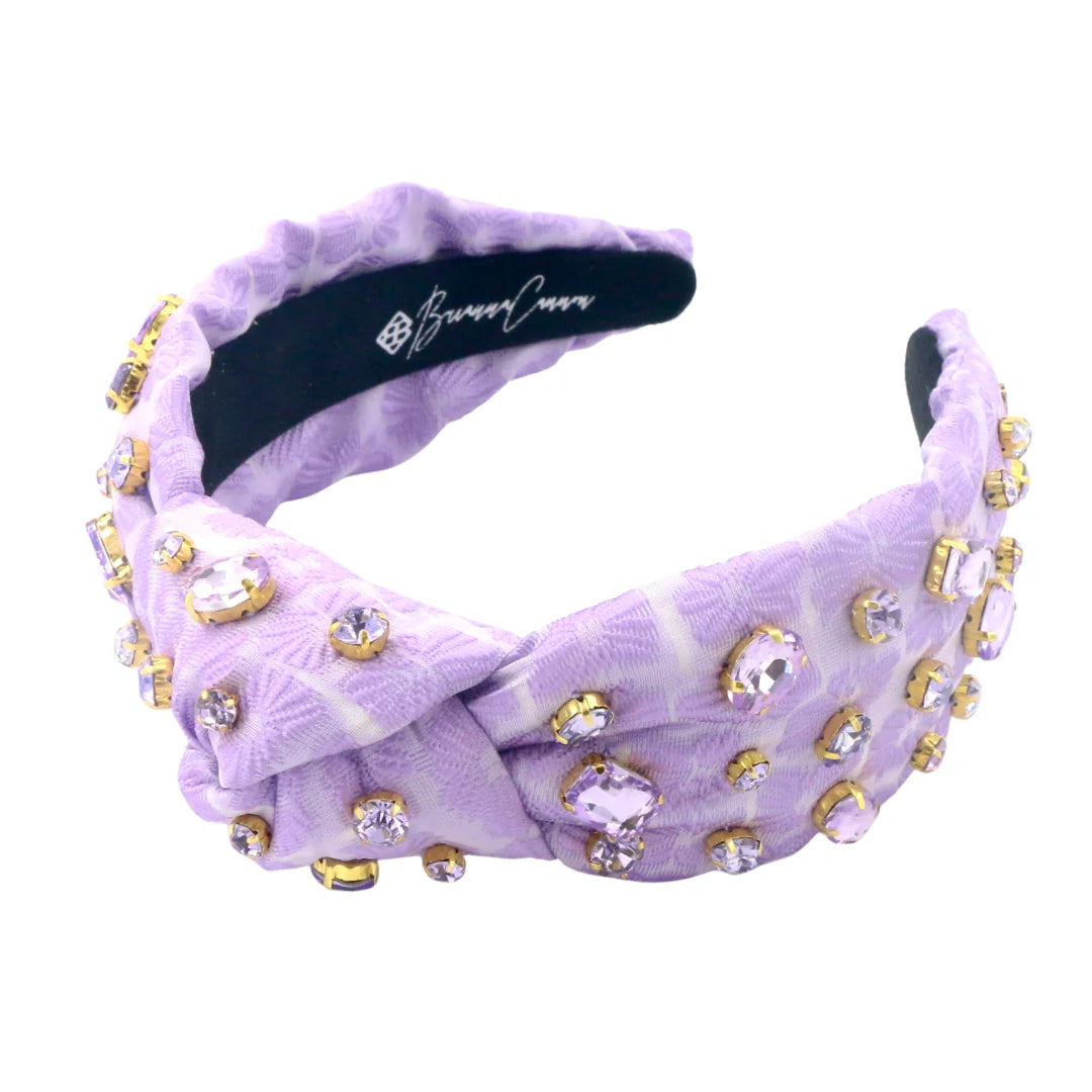 BC- Lavender Textured Headband with Crystals