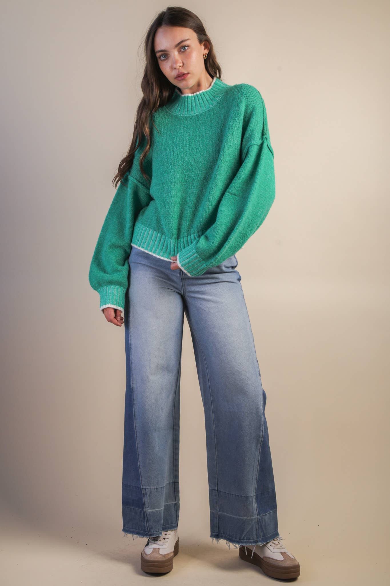 Nanette Sweater- Emerald