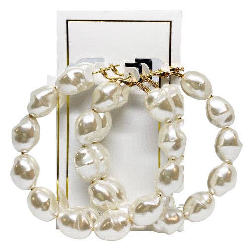 Macy Pearl Hoops