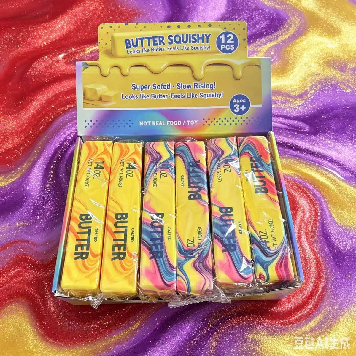 Jumbo Tie Dye Butter Squishy