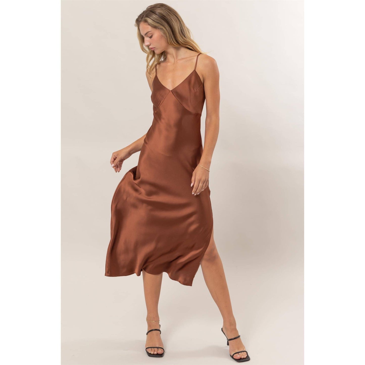 Hot Cocoa Satin Midi