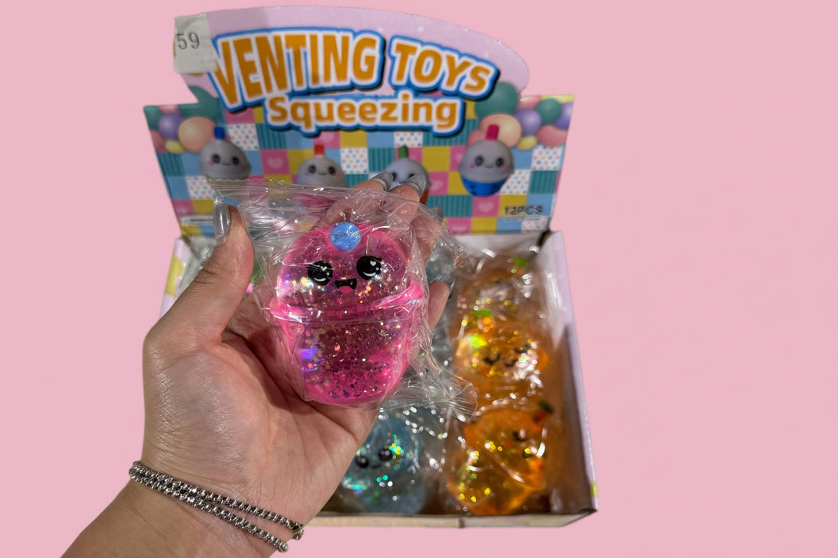 Glitter Bubble Tea Squishy