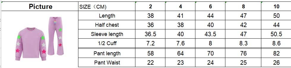 Girls Star Sweat Set