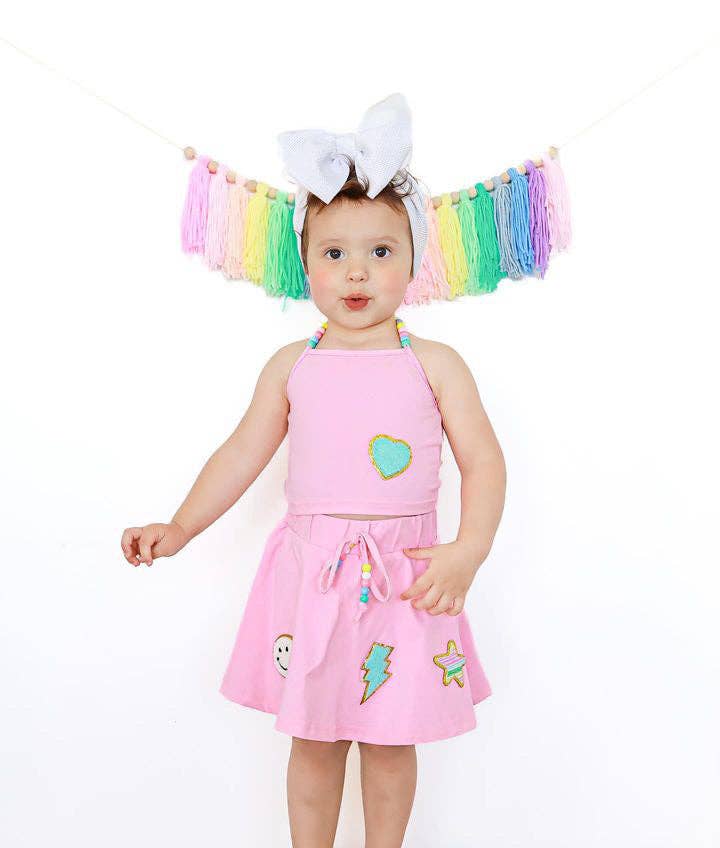 Girls Beaded Skort Set