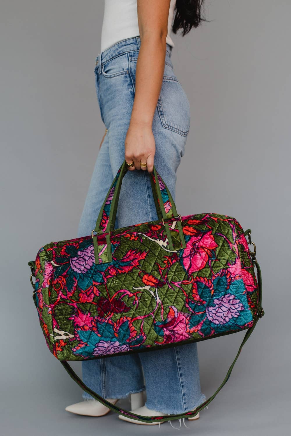 Multicolored Floral Duffel